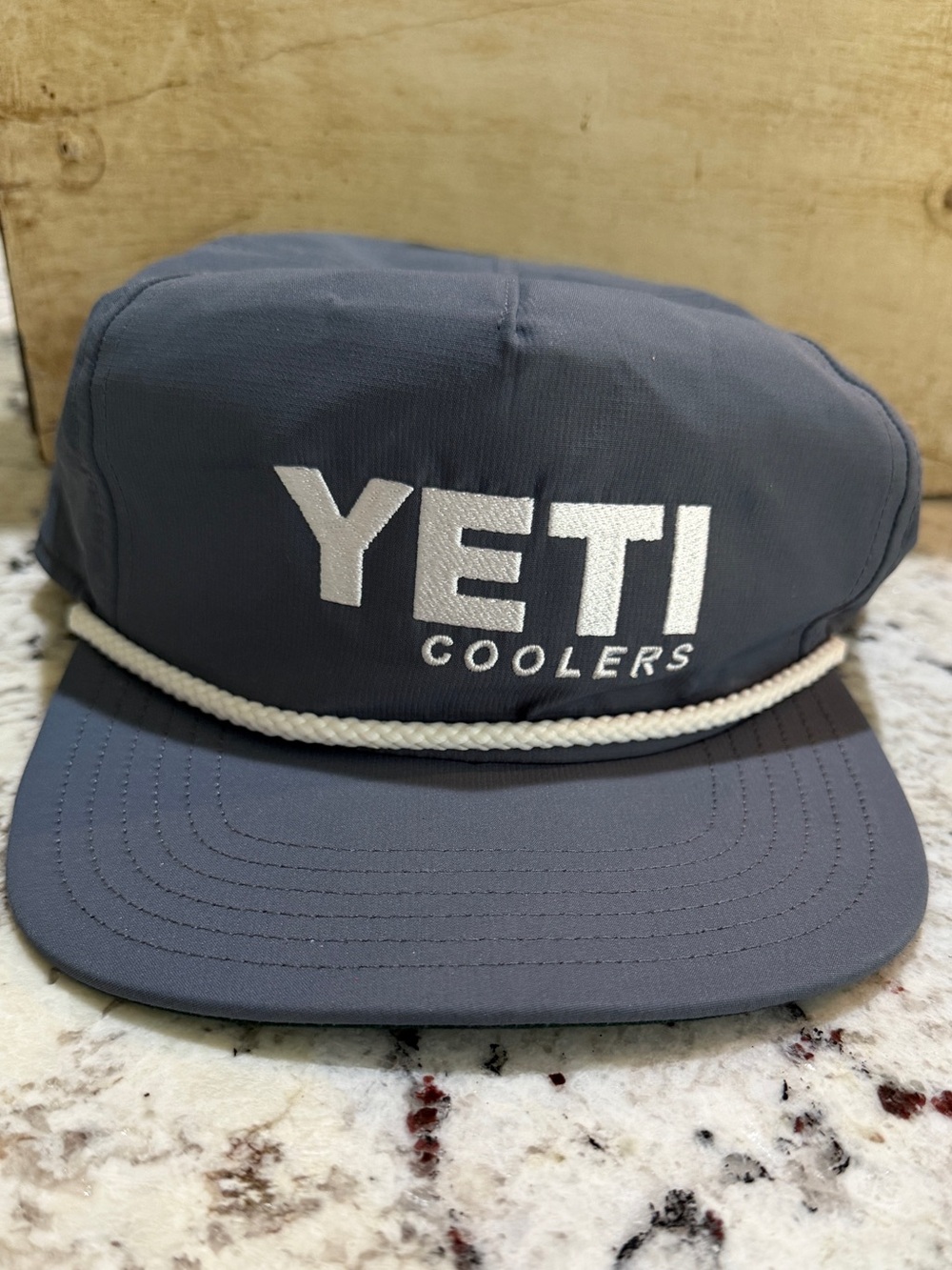YETI Coolers Rope Truckers Hat Snapback Flat Bill Boat Captain Style